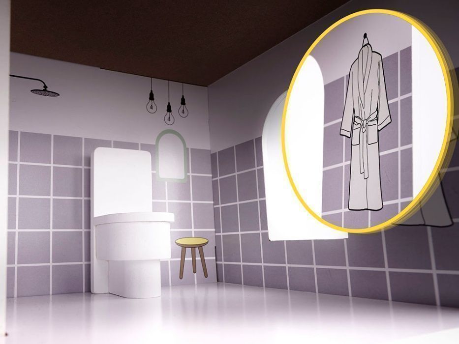 Piękny DOMEK dla LALEK Dzieci EKO DREWNIANY Willa z Meblami 70CM LED