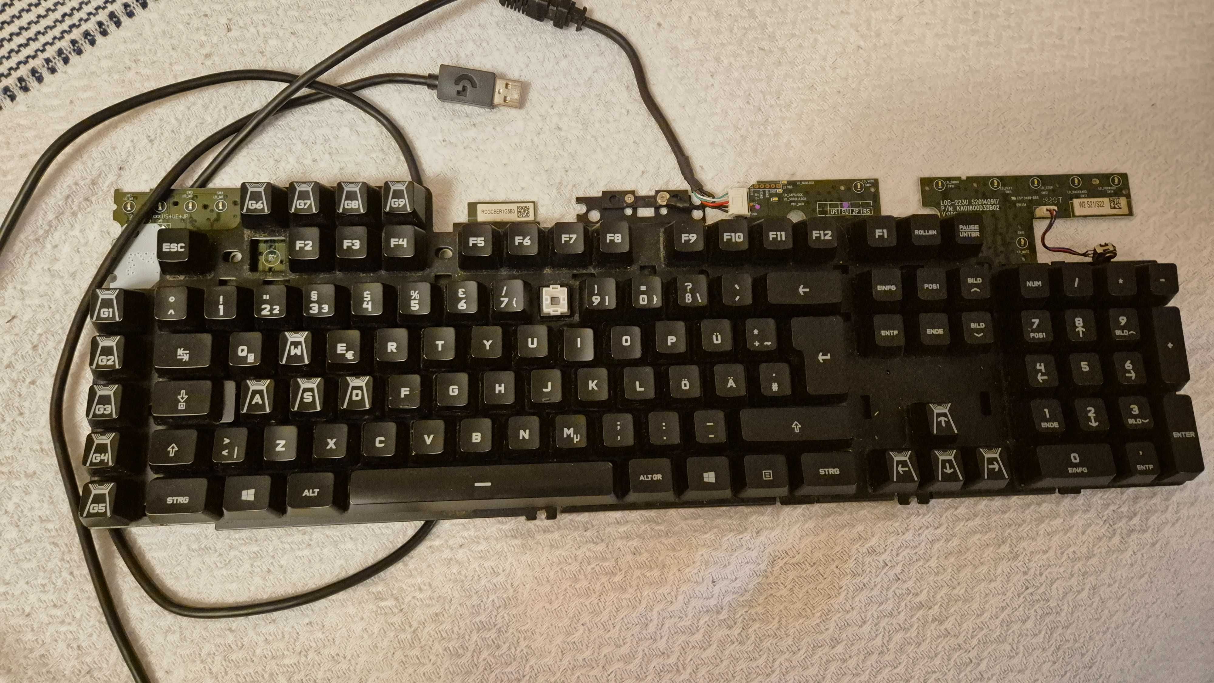 Клавіатура ігрова Logitech G910 Orion Spectrum поклавішно запчастини
