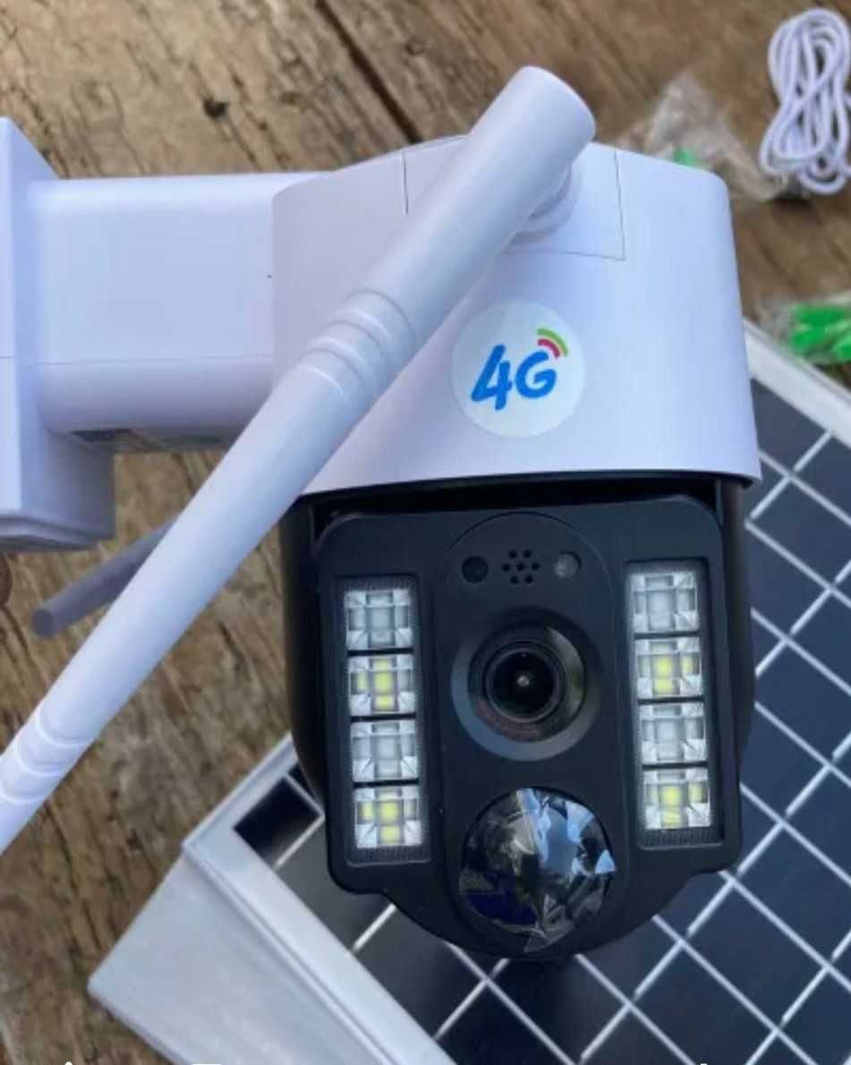 4g ip wifi камера відеонагляду сонячна панель автономна 2 сім картка