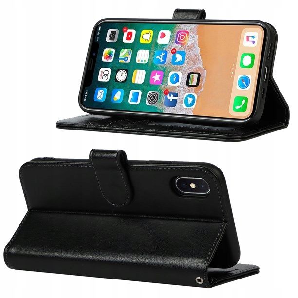Etui Portfelowe z Wytłaczanym Motywem Kwiatów do iPhone 13 Pro Max