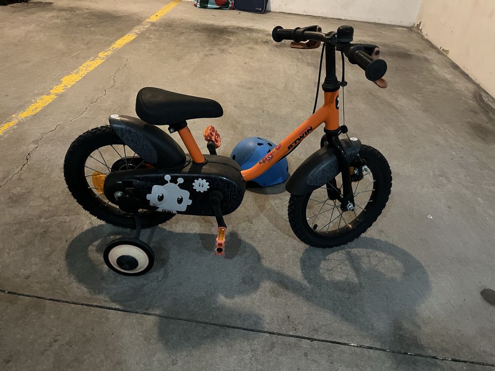 Bicicleta Btwin criança roda 14 c rodinhas