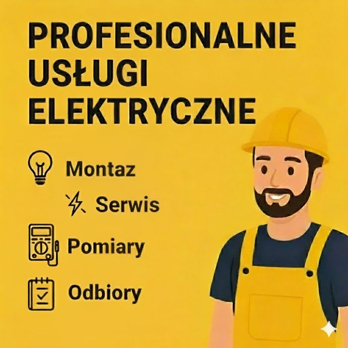 ELEKTRYK INSTALACJE ELEKTRYCZNE Usługi , Pomiary odbiory kompleksowo!