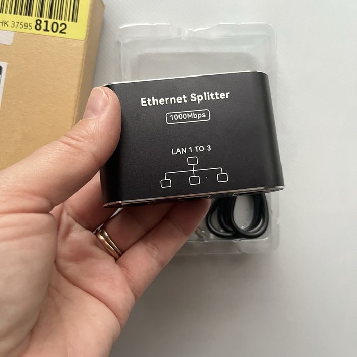 Мережевий разветвитель інтернету, активний 1x3,1000 Mbps