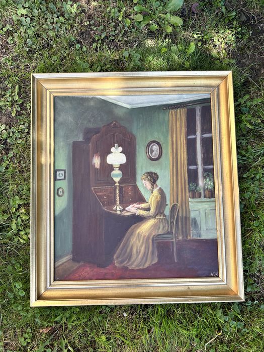 Obraz malowany vintage