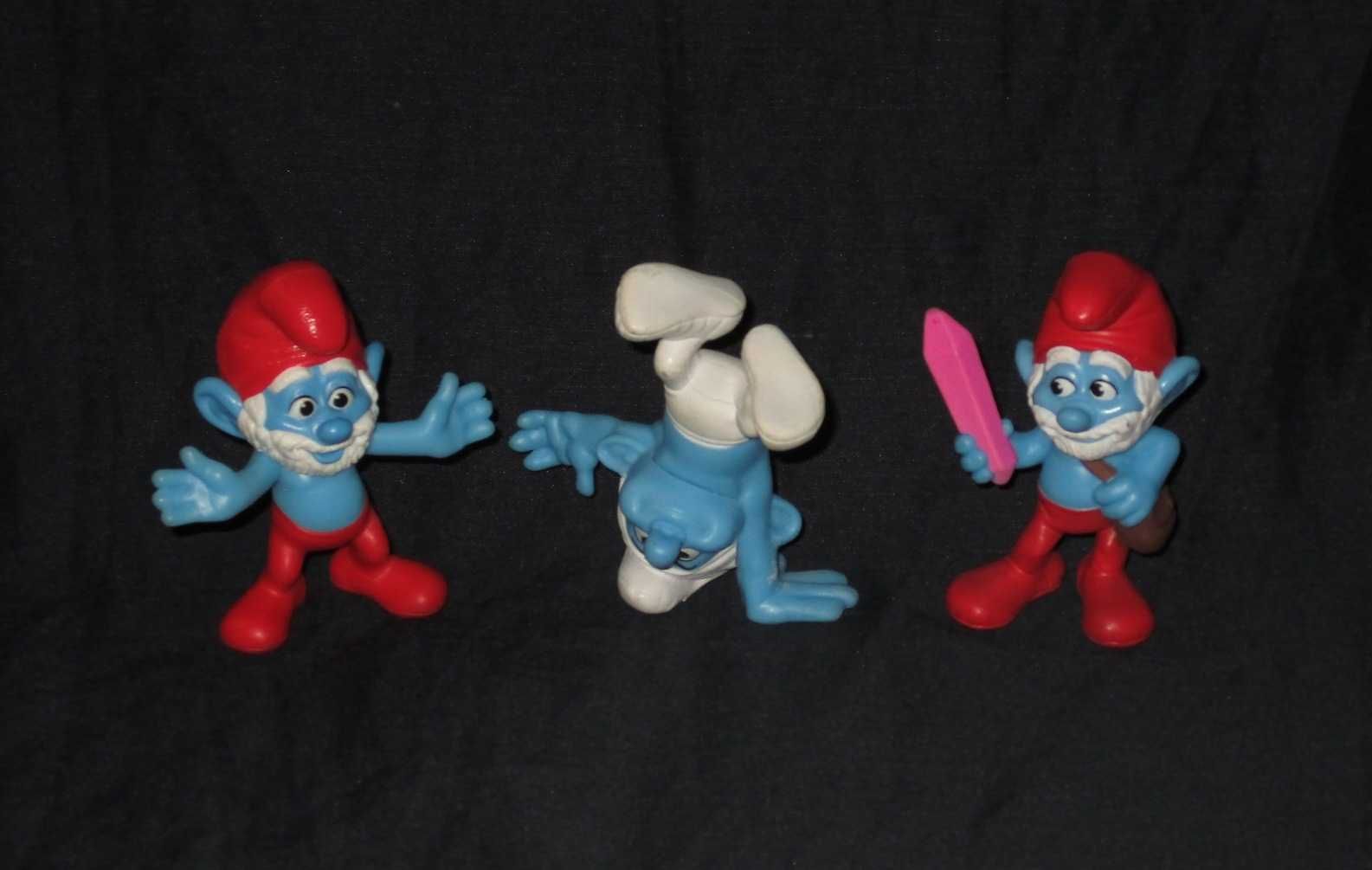 3 bonecos Estrunfes Smurfs Estrumpfes