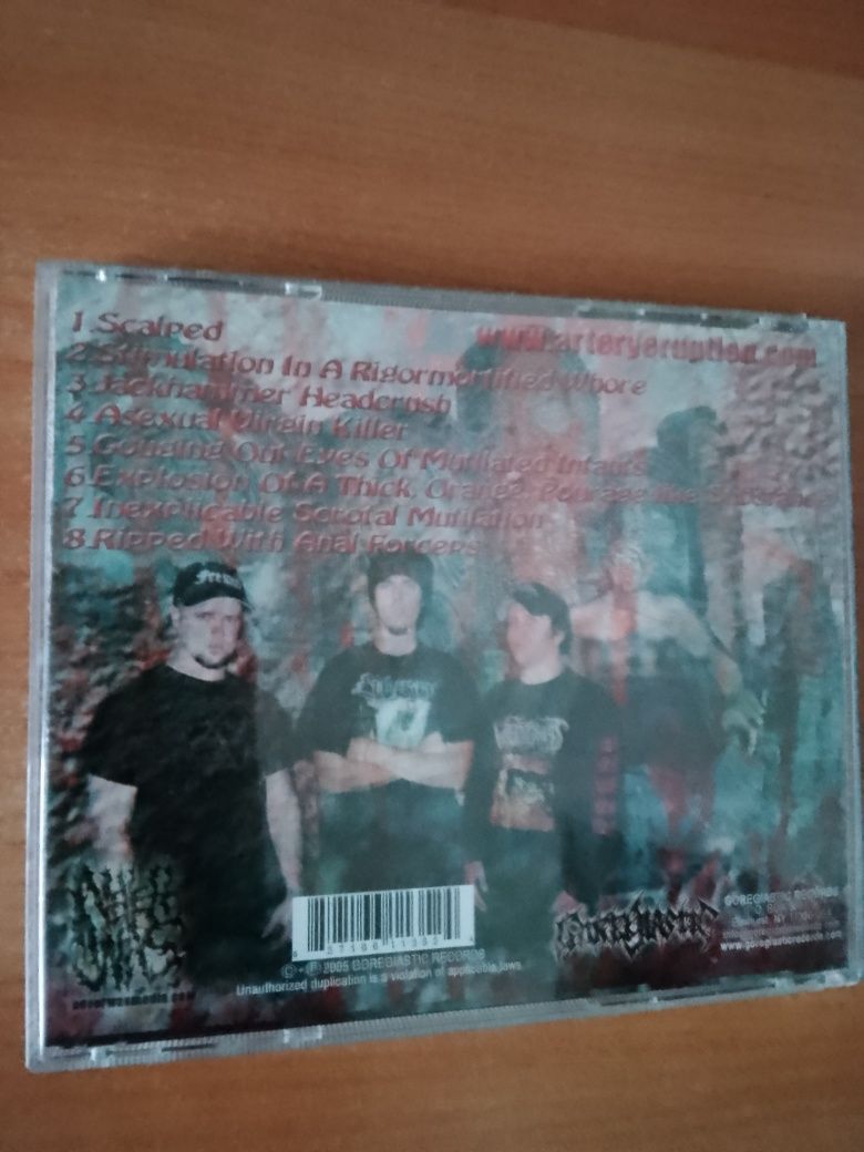 Cd artery eruption-gouging out eyes of mutilated infants.