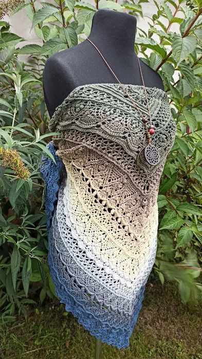 Chusta na szydełku, handmade