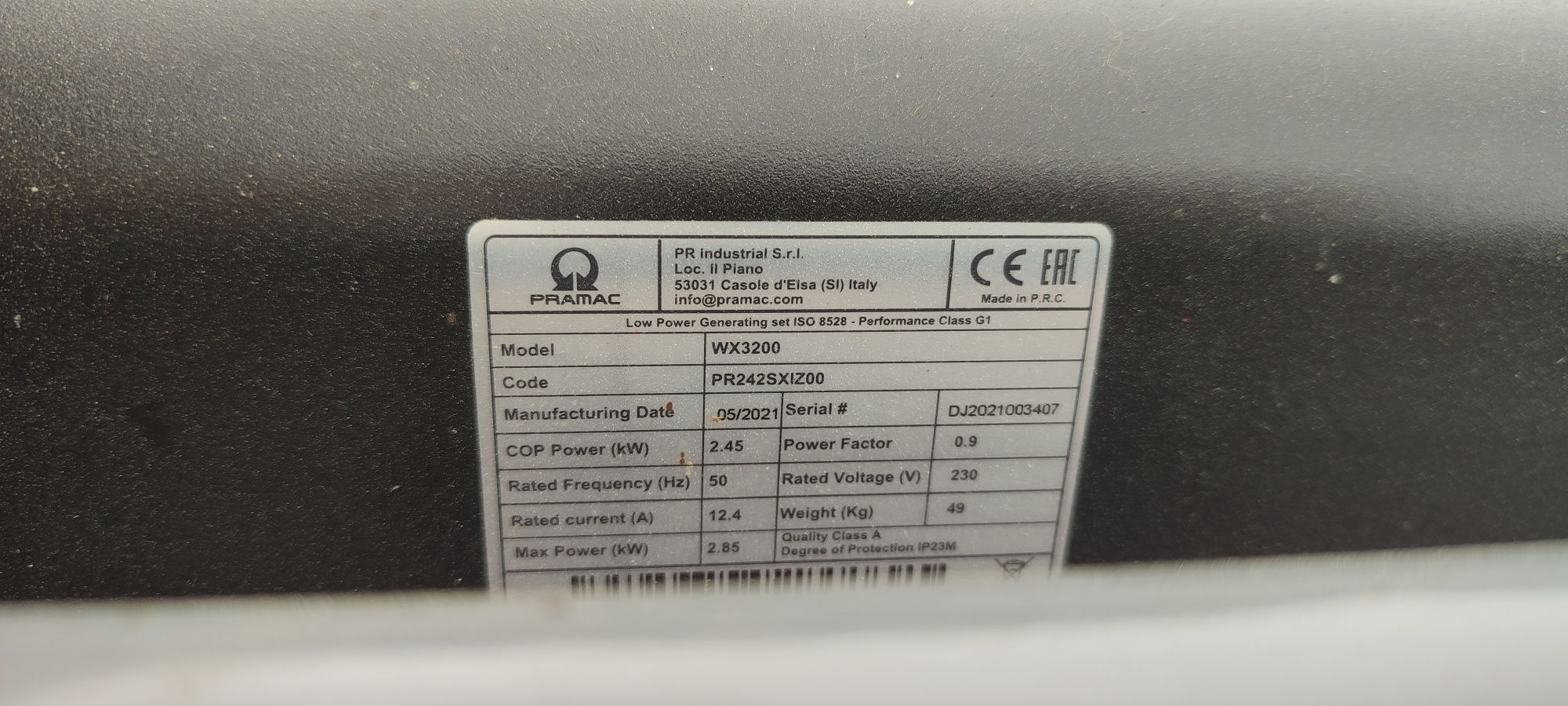 Agregat prądotwórczy Pramac Wx 3200