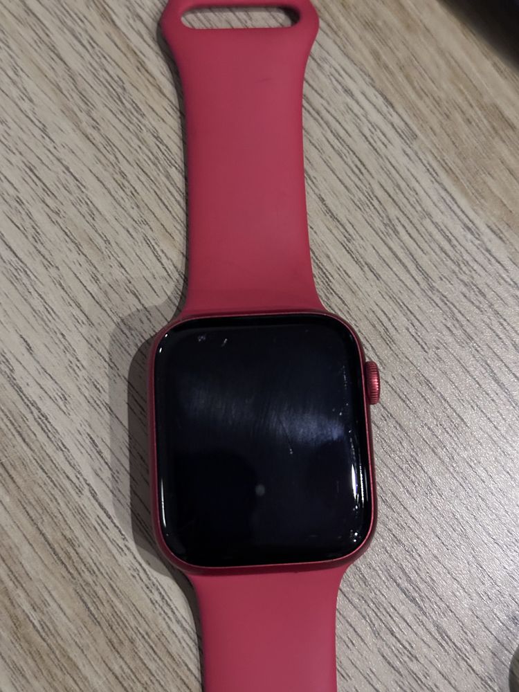 iWatch 6 Vermelho com capa 44mm