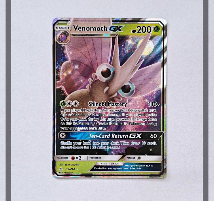 Venomoth Gx 12/214 UNB Pokemon ENG-NM