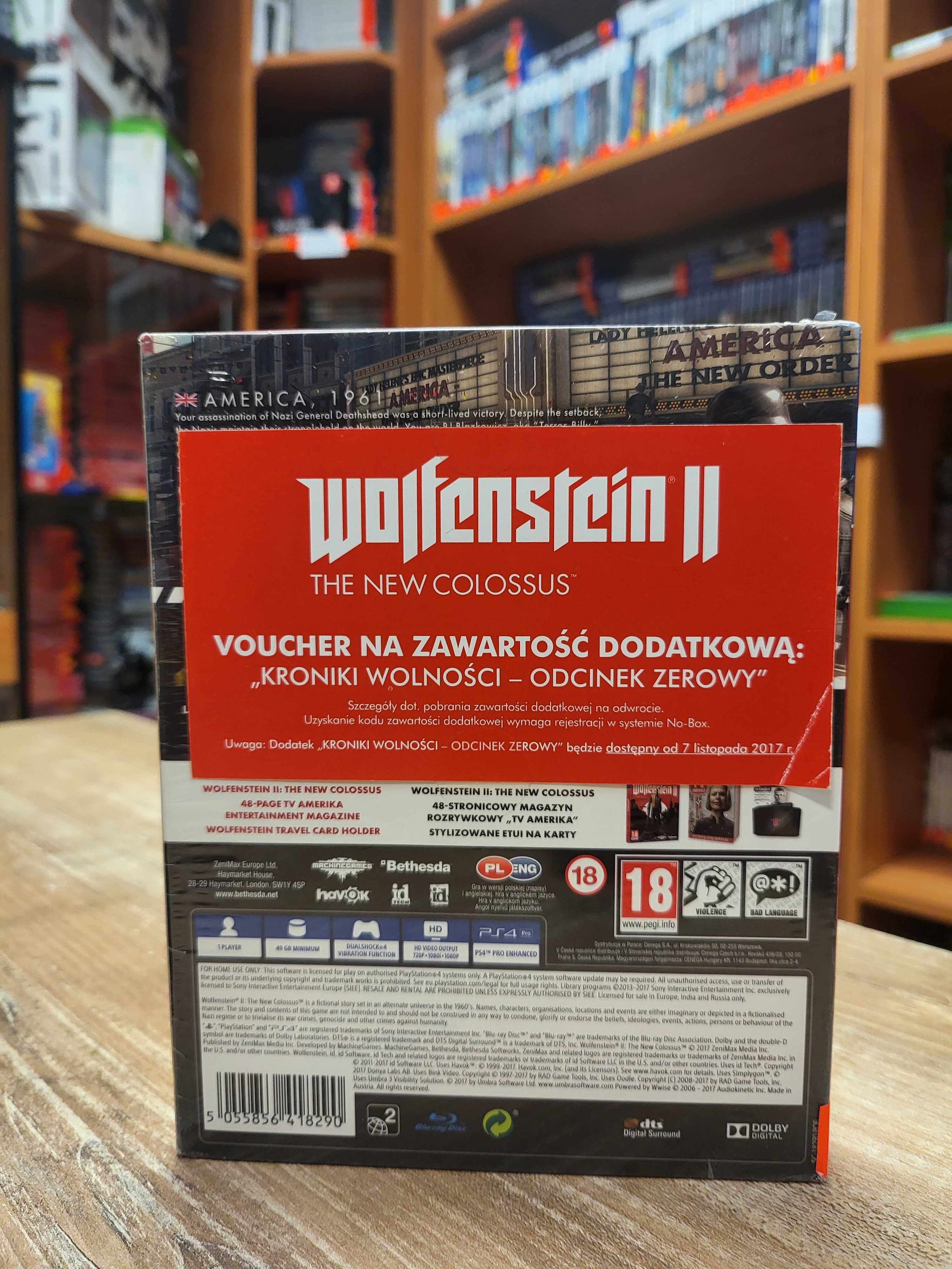 WOLFENSTEIN II New Colossus Welcome To Amerika PS4 PS5 PL Nowa Unikat