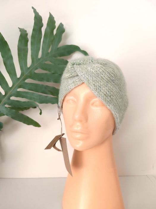 Opaska przeplatana, opaska turban - alpaka, wełna merino
