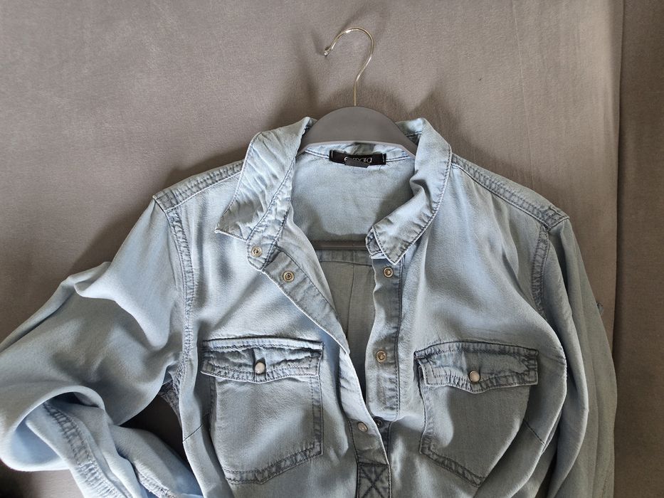 Luźna sukienka jeansowa