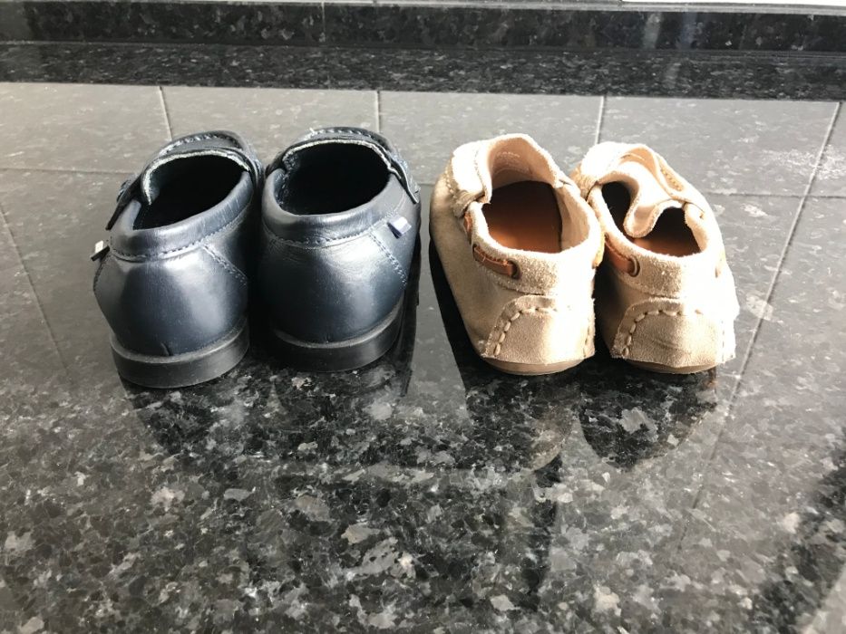 Sapatos moccasins em pele para criança Zara e Gioseppo