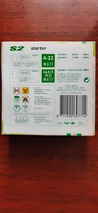 Philips S2 - стартер для люминесцентных ламп