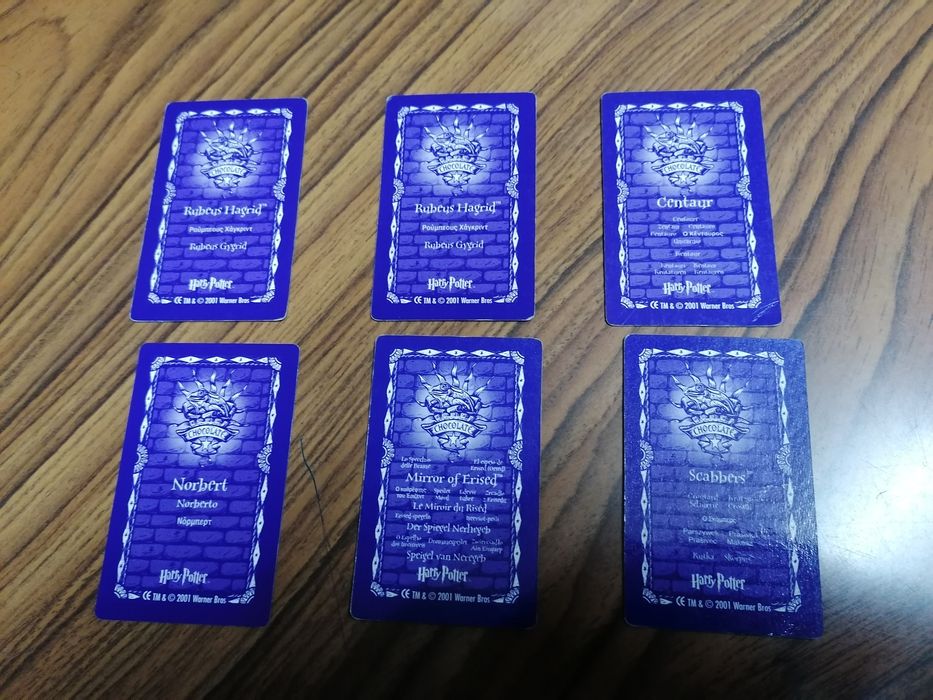 Cartões holográficos Harry Potter