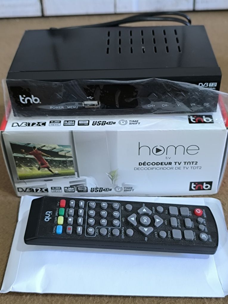 Descodificador de TV digital (TDT) DVB-T2  marca TNB.
