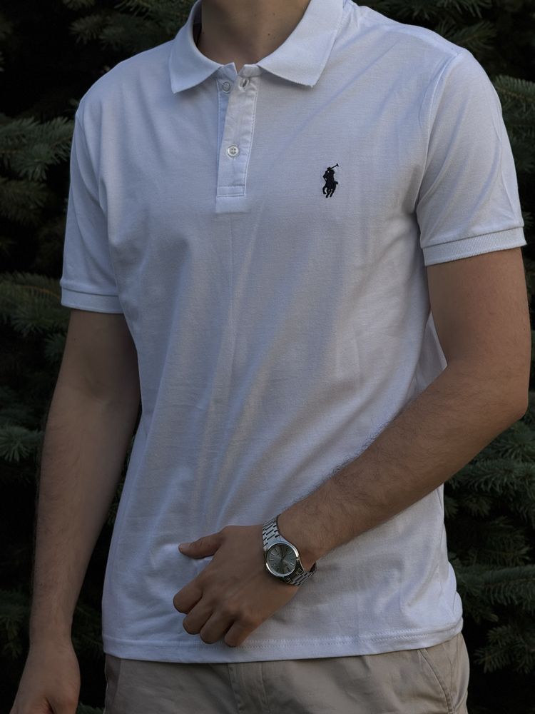Футболка Polo Ralph Lauren воротник полузамок Поло ральф чоловіча літо