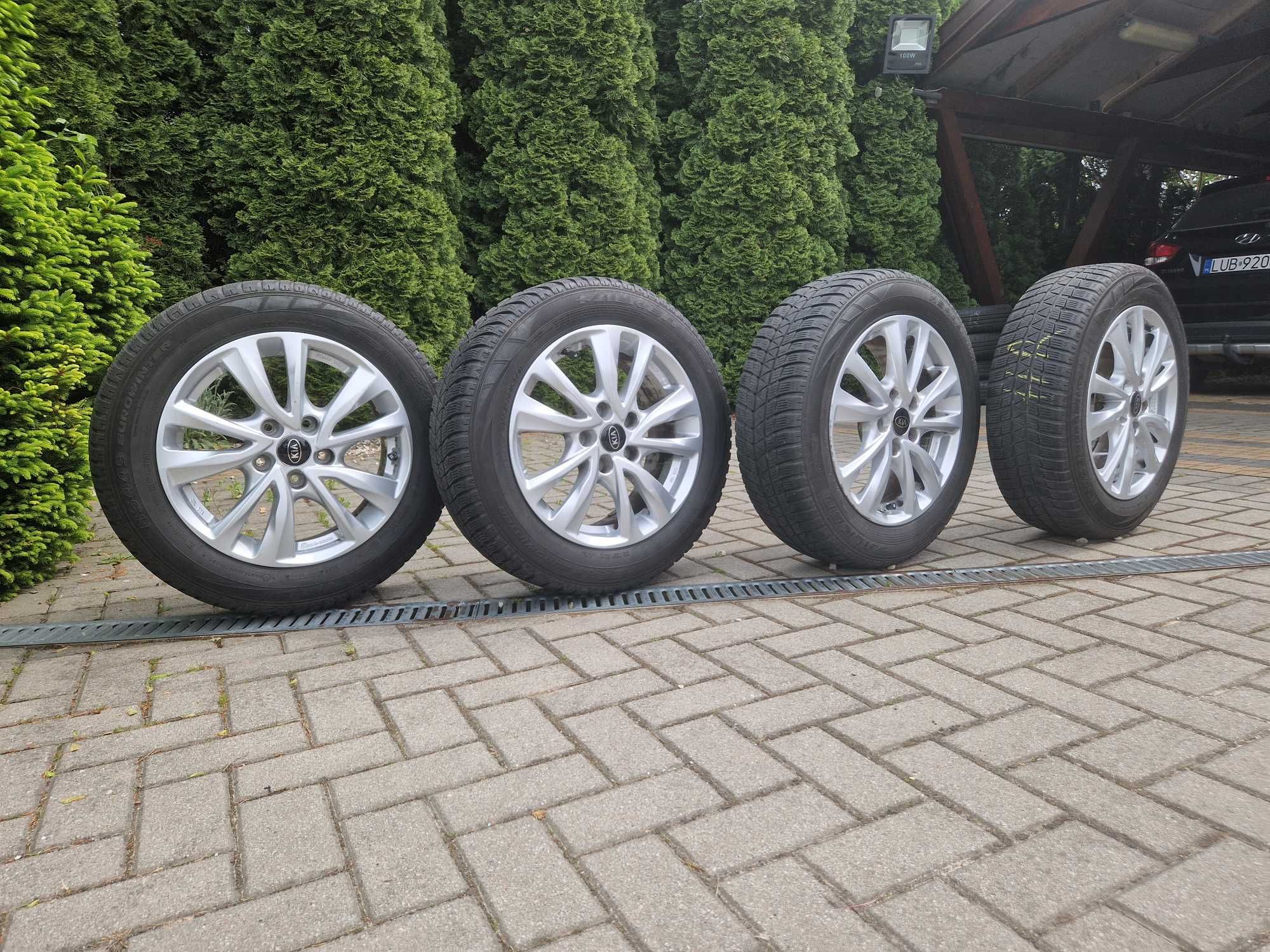 Felgi aluminiowe Koła KIA hyundai  16 "5x114,3 opony gratis