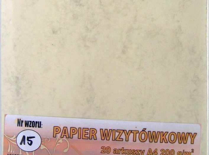 Papier wizytówkowy A4 20 arkuszy