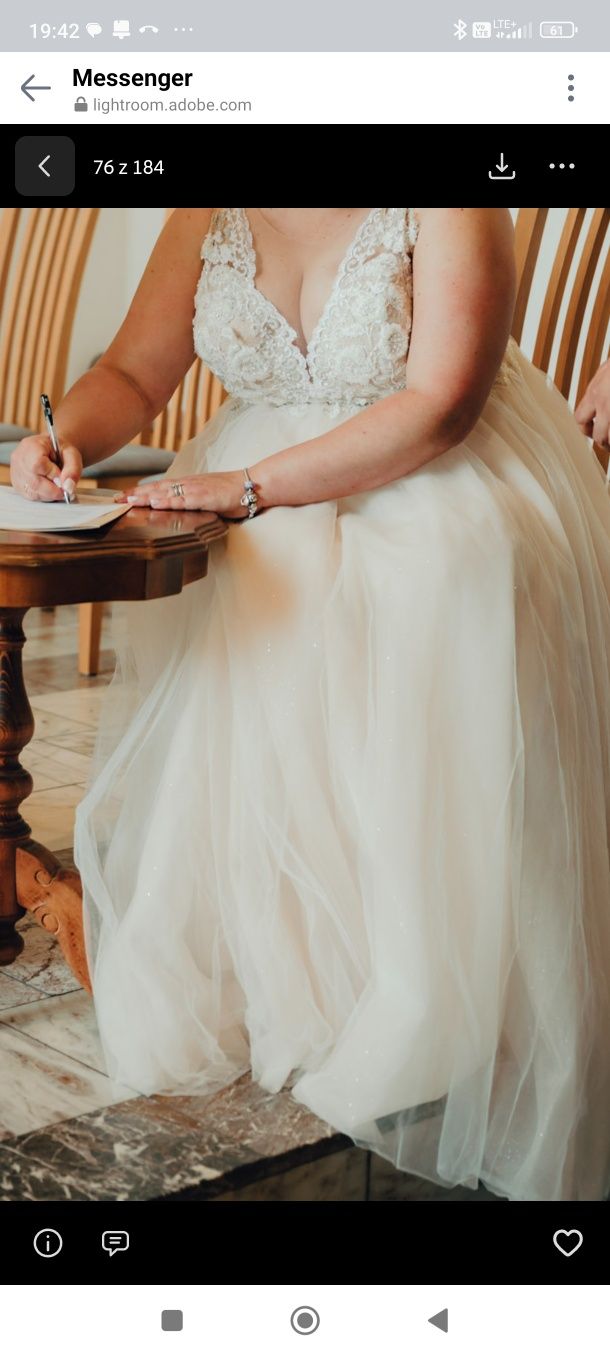 Suknia ślubna tiul plus size