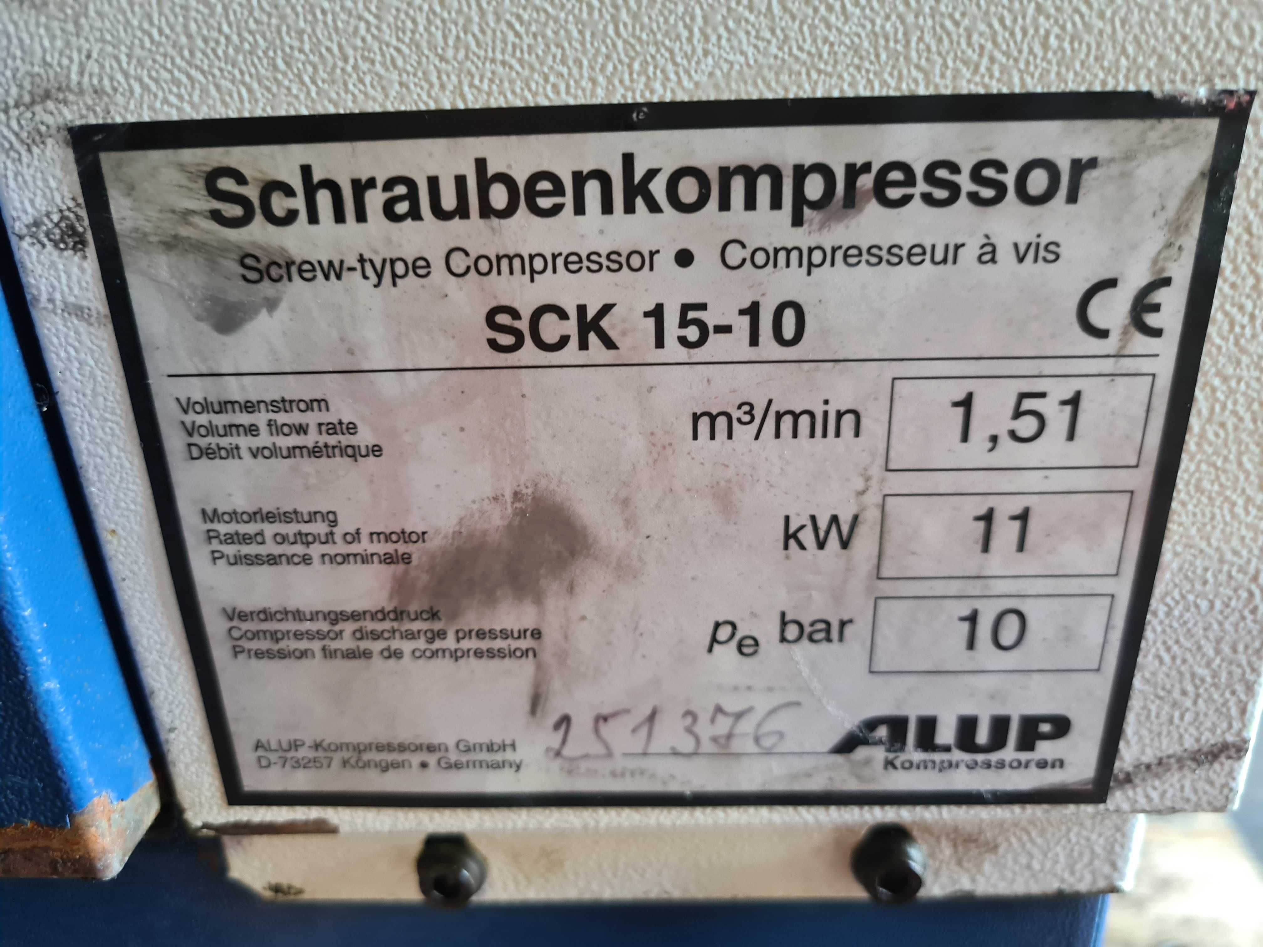 Kompresor śrubowy ALUP SCK 15-10 11 kw