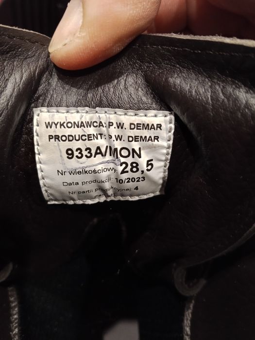 Buty skórzane wojskowe zimowe