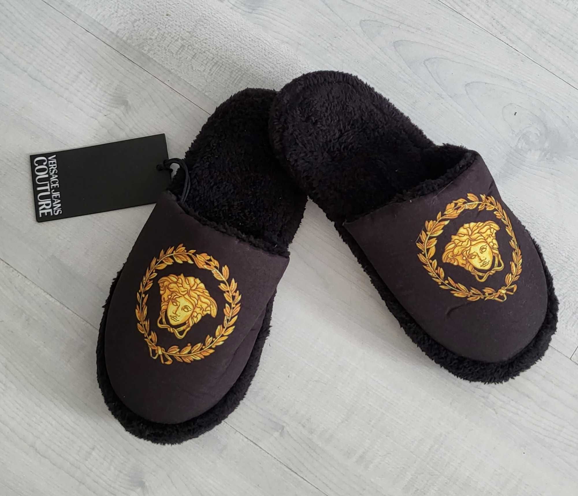 Versace pantofle czarne roz 40