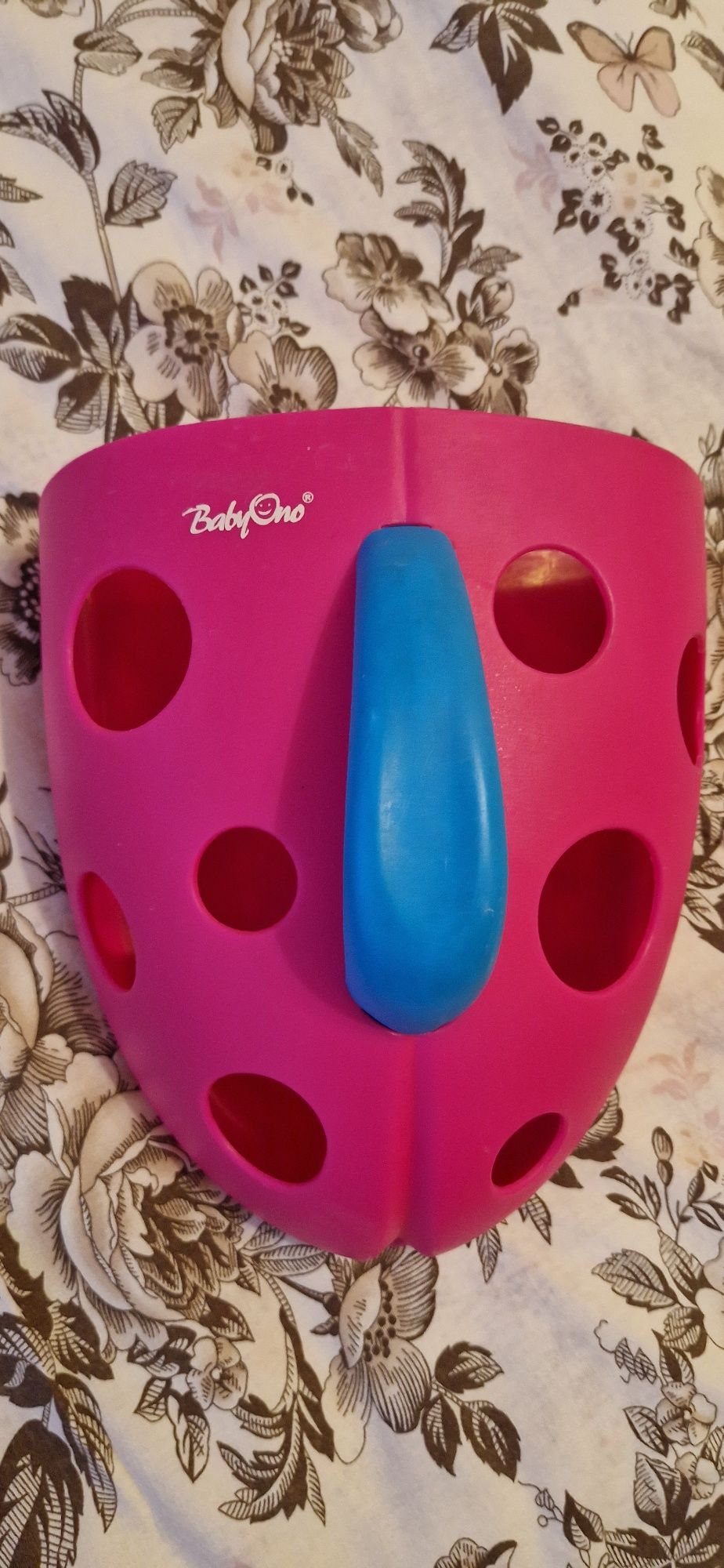 Pojemnik, koszyk na zabawki do kąpieli BabyOno różowy