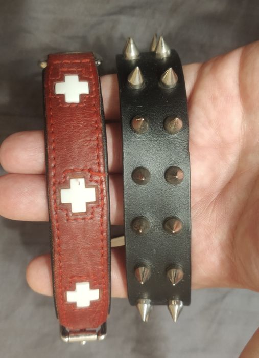 Собачий шкіряний ошийники 35-40см