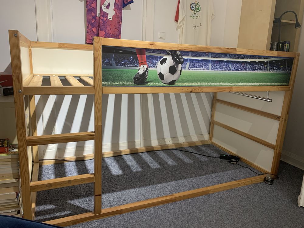Łóżko ikea piętrowe „piłkarskie” stan bardzo dobry