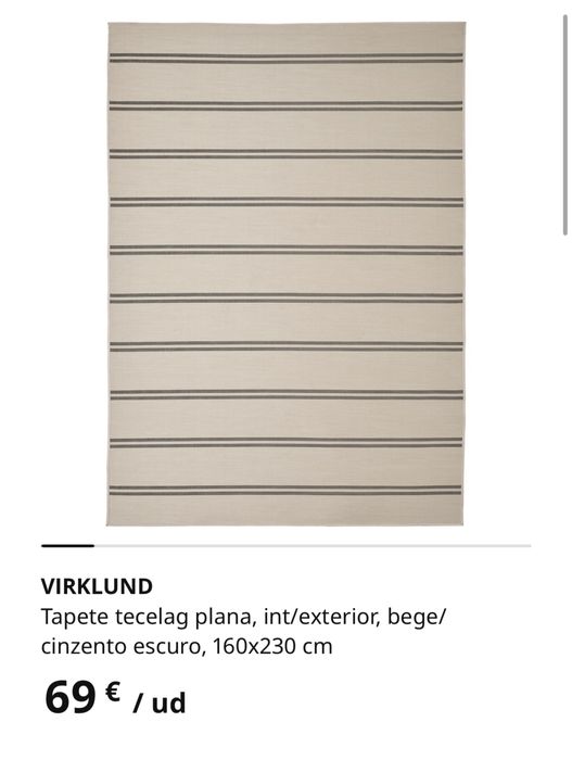 tapede riscas Ikea VIRKLUND