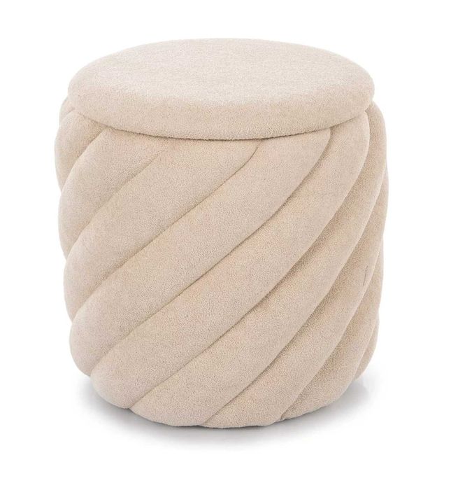 Pufa z pojemnikiem funkcją przechowywania Palero jasny szary lub beż