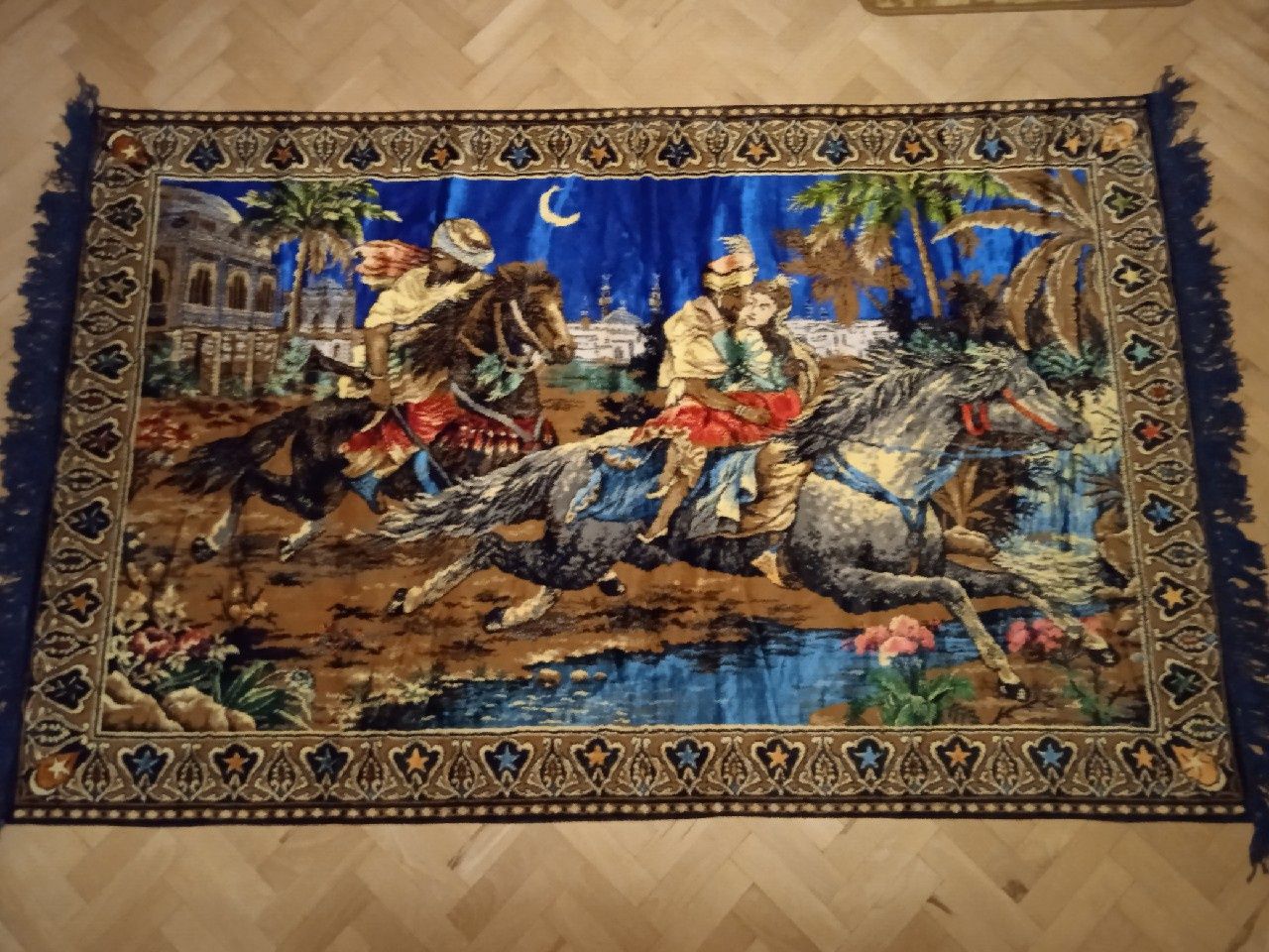 Kilim gobelin dywan na ścianę Ucieczka z pałacu 120 x 188
