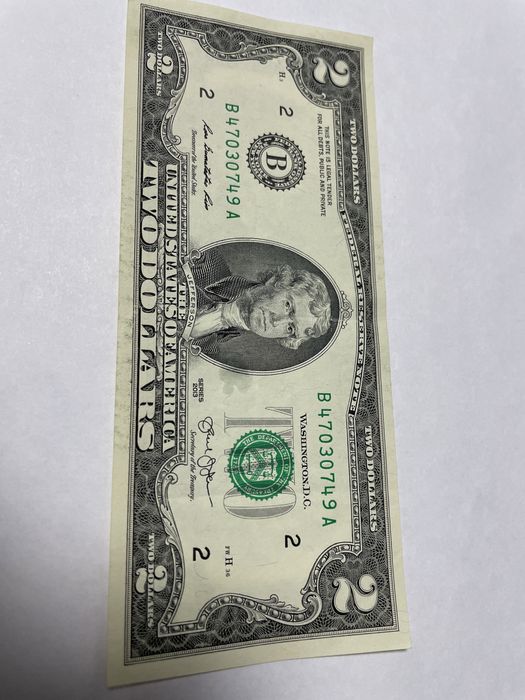 Продам купюру 2 $ долара.