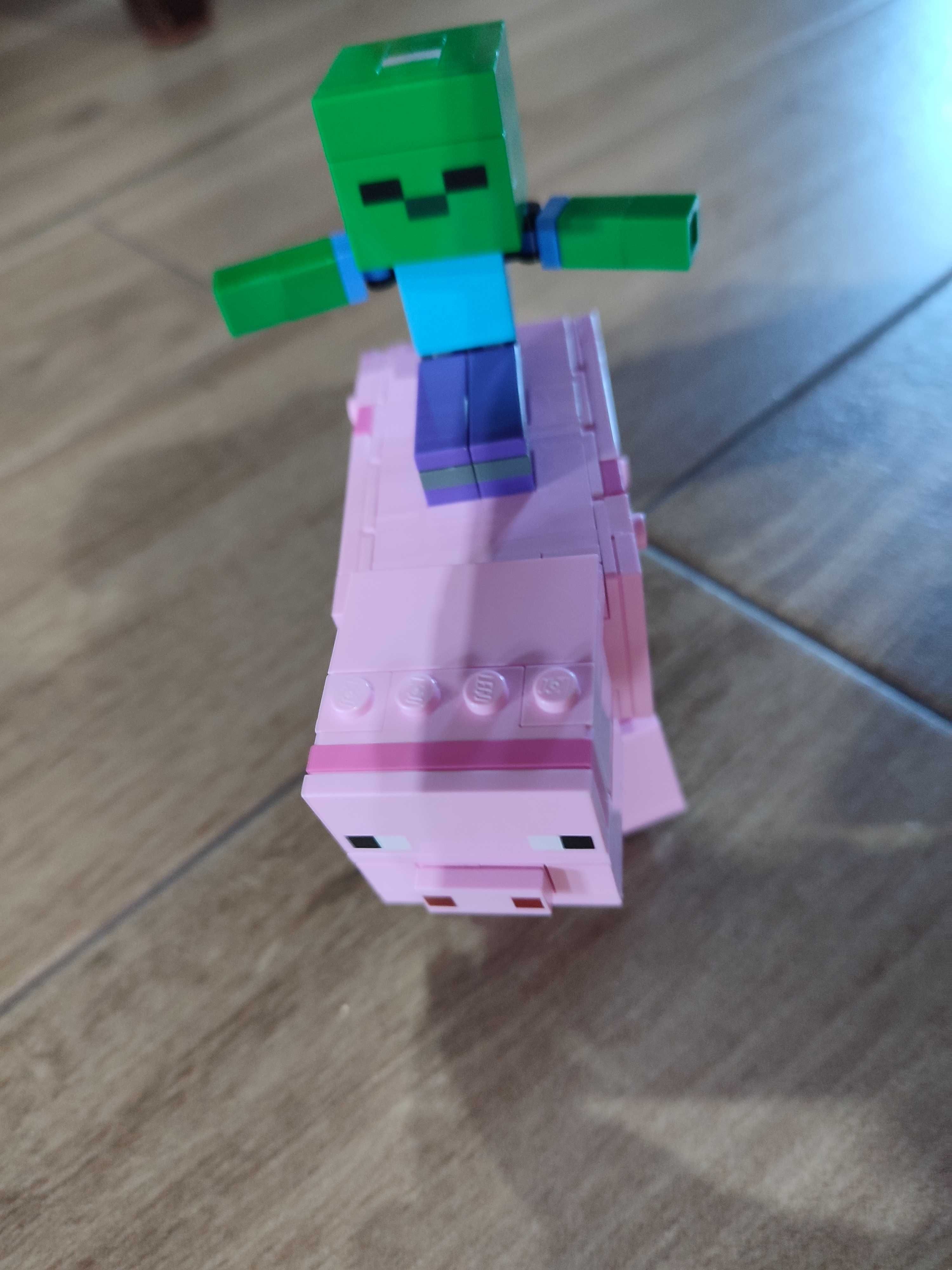 LEGO 21157 Minecraft - Minecraft BigFig - Świnka i mały zombie