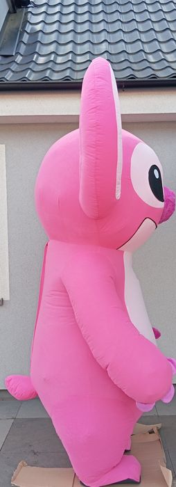 Kostium nadmuchiwany różowy Stitch Angel 2,5 m z baterią