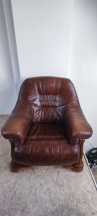 Skórzany komplet wypoczynkowy