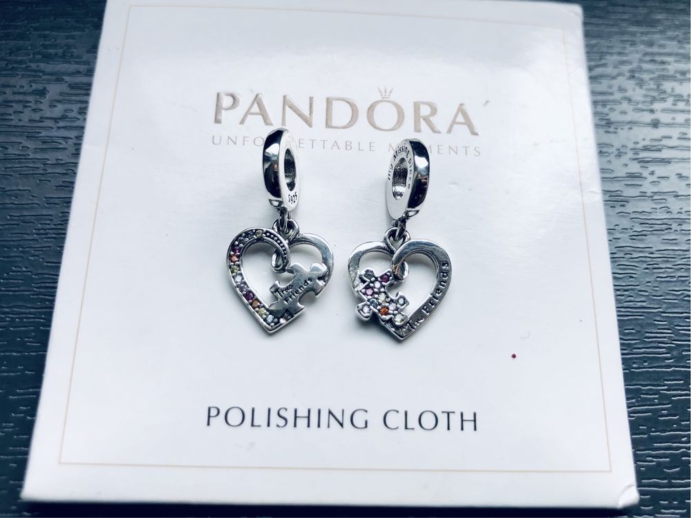 Nowy piekny charms do bransoletki Pandora best friends s925