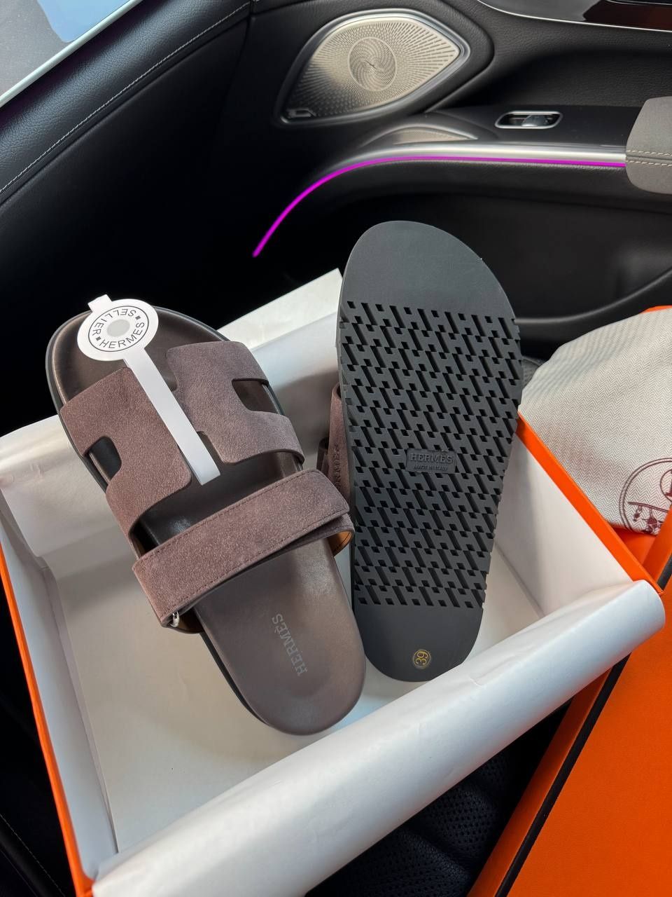 р36-41 Шльопанці Hermes Chypre Mocco Sandals