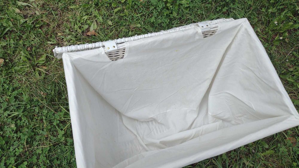 Kosz wiklinowy biały 160 l