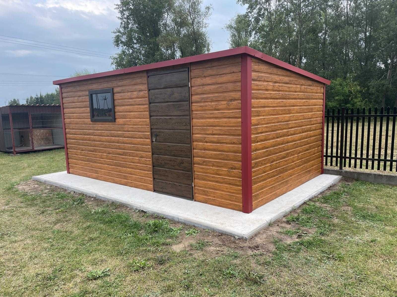 Domek Ogrodowy Schowek/Garaż Drewnopodobny 5x3m