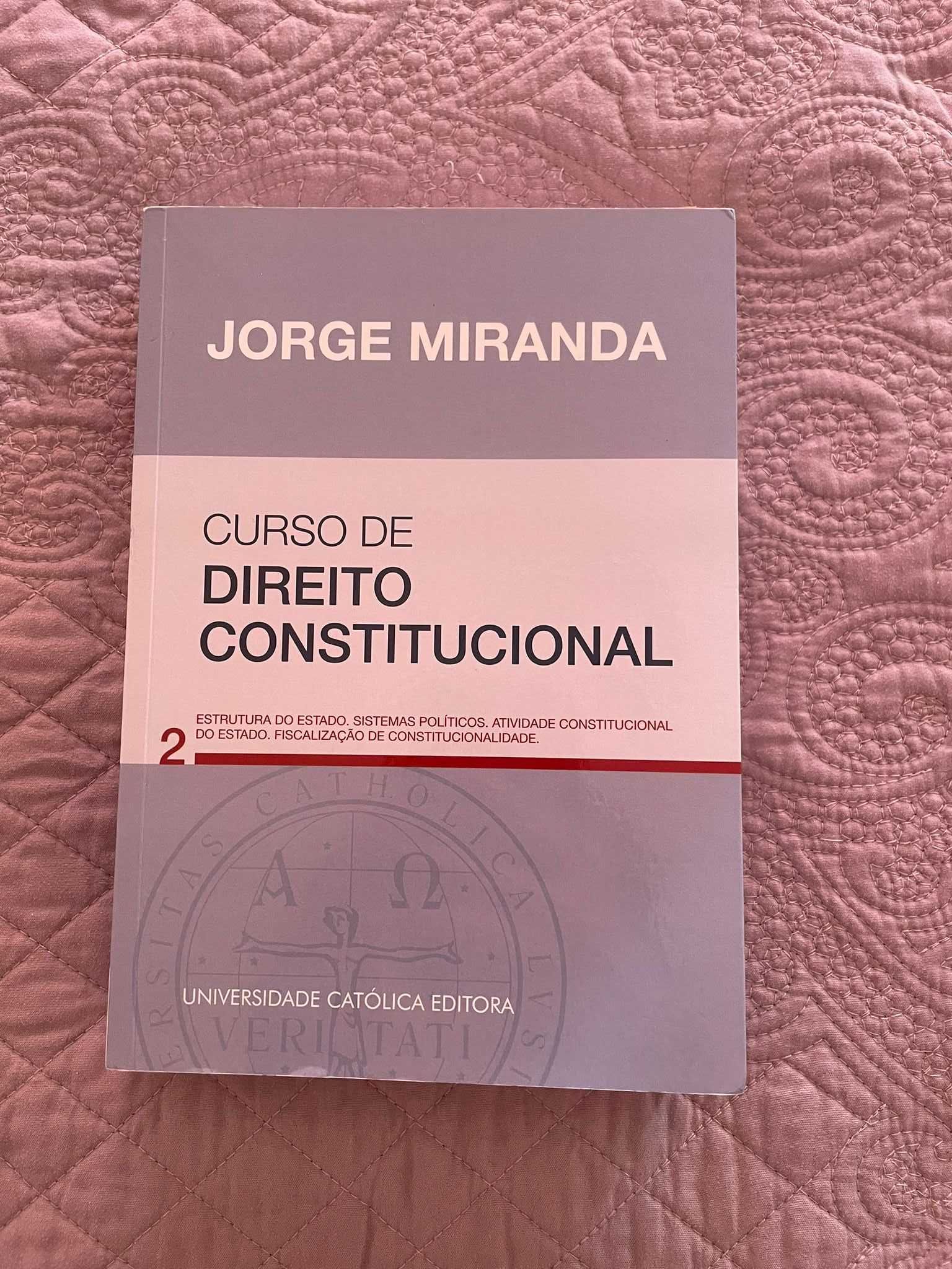 Manual Curso de Direito Constitucional - Jorge Miranda vol. I e II