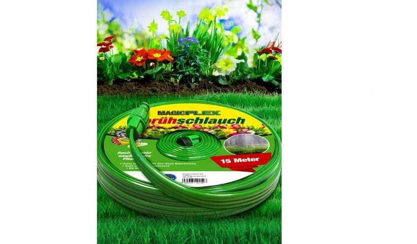 Wąż ogrodowy zraszający MagicFlex zraszacz 15m Zielony Elastyczny