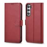 Etui Icarer Haitang Leather Wallet Samsung Galaxy S22 Plus Czerwony