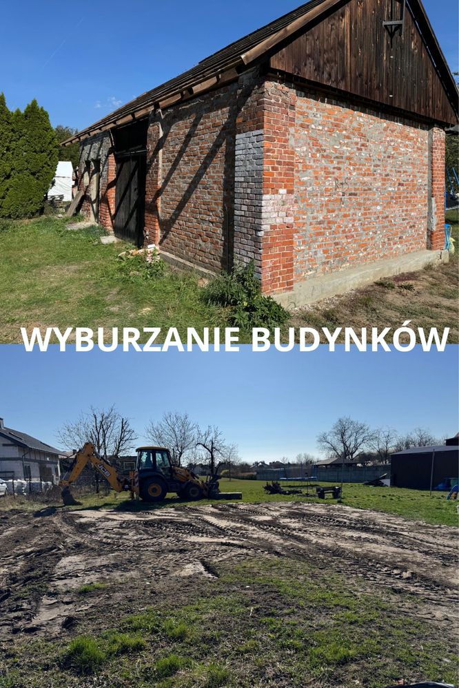 Usługi koparko-ładowarka, wyburzenia i rozbiórka budynków