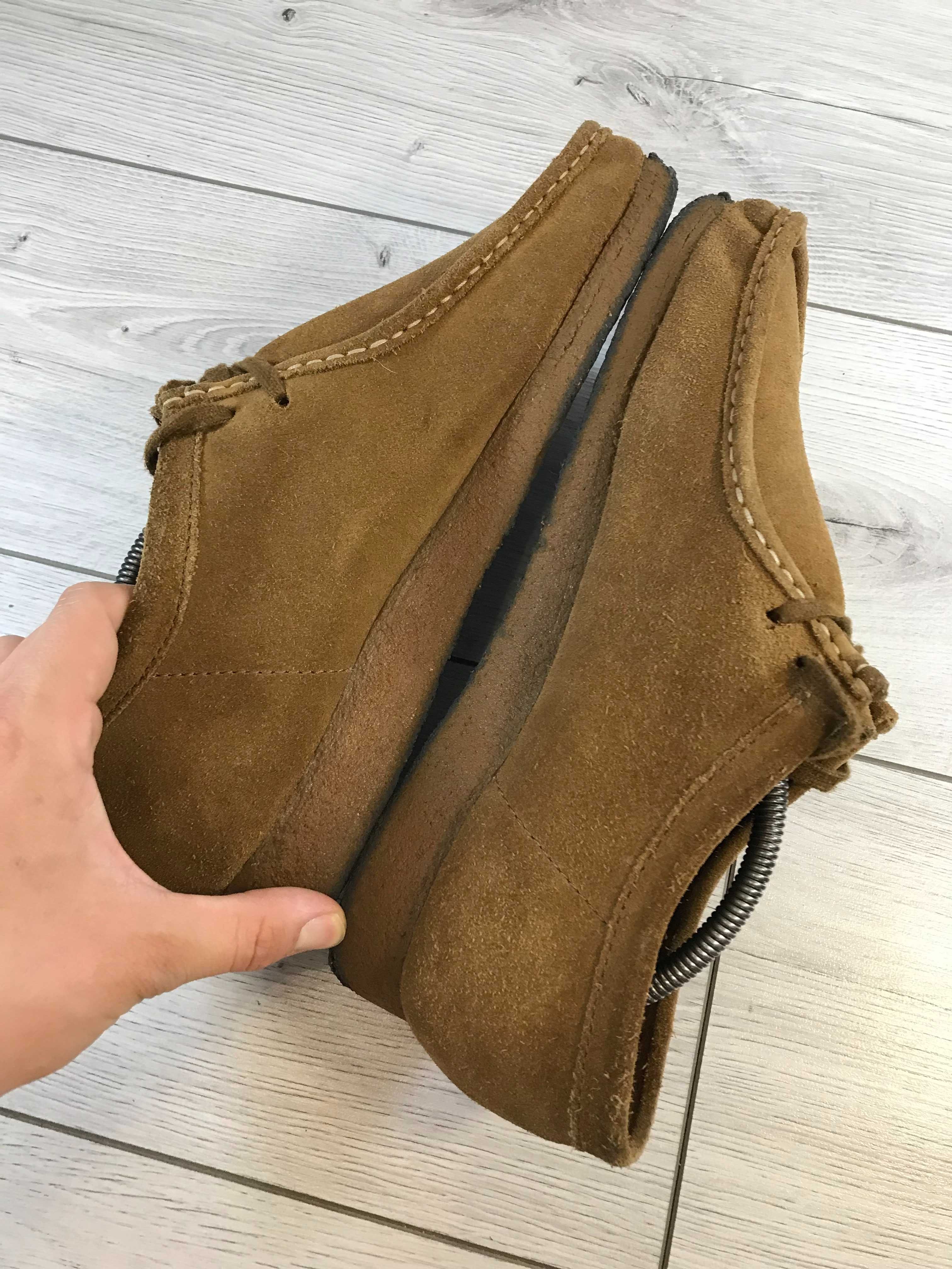 Skórzane mokasyny Clarks Wallabeeevo rozm. 44,5