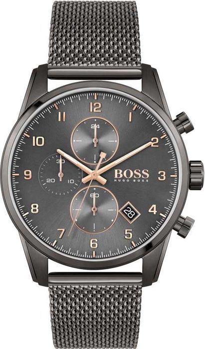 relógio Hugo Boss Skymaster cinzento escuro.