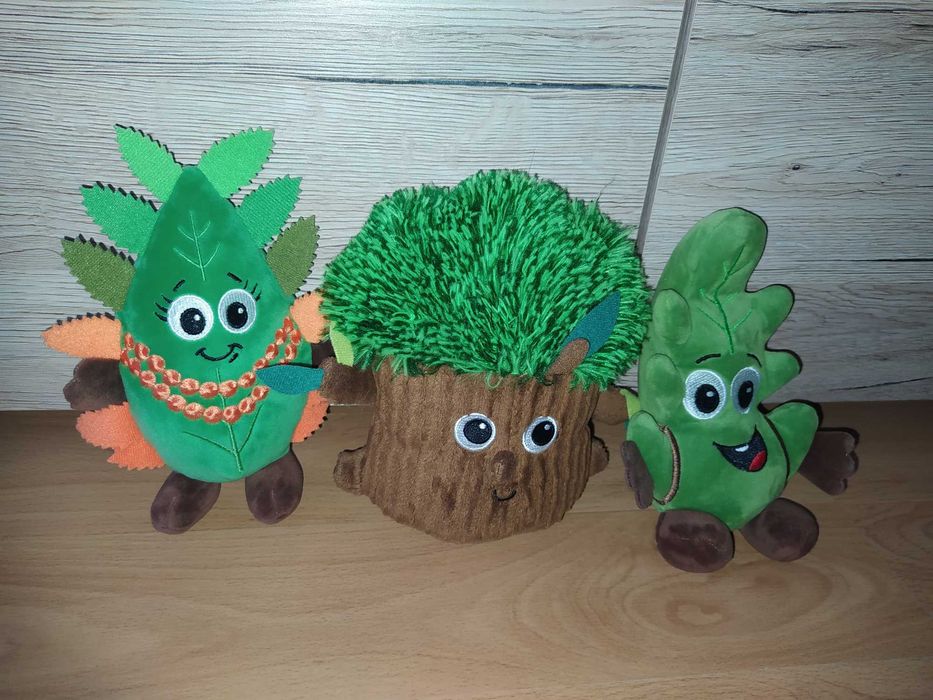 Maskotki Gang Fajniaków - Drzewo Dobromir, Dąb Dyzio i Jarzębina Julka