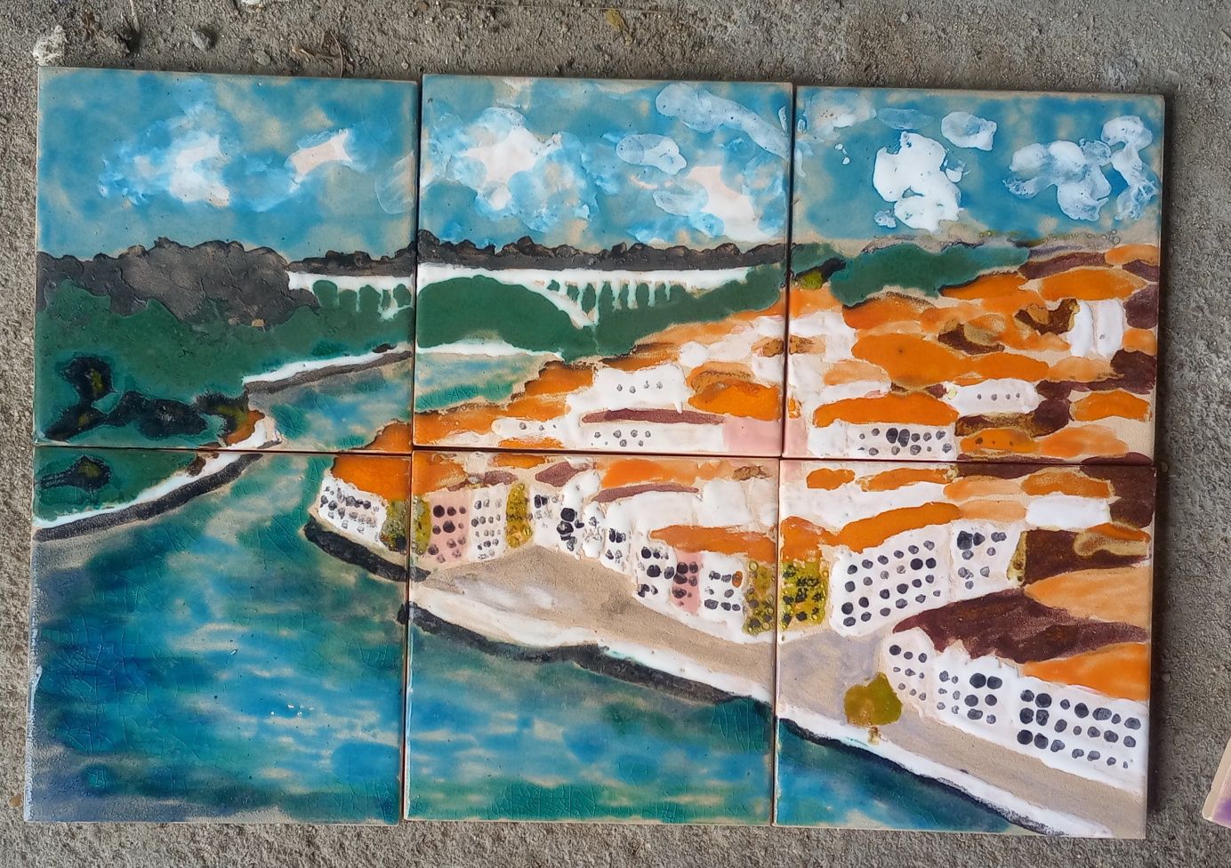 Painéis de azulejos pintados à mão